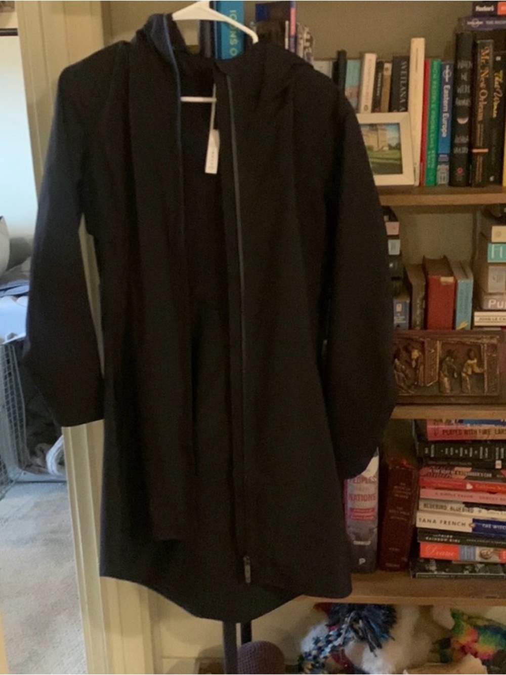 lululemon athletica Black Hooded Trench Coat